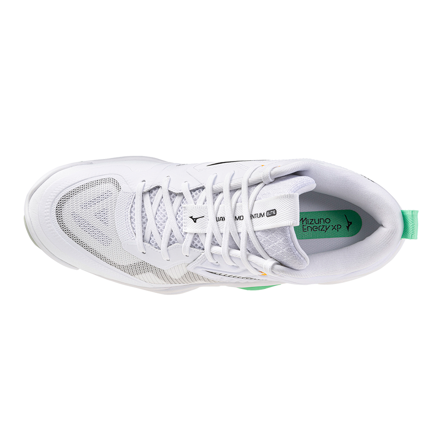 Mizuno WAVE MOMENTUM ELITE MID White/Black/Frozen Emerald